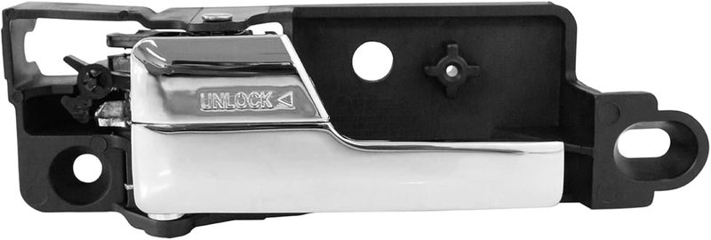 TRQ Metal Reinforced Rear Left Interior Door Handle Chrome Plastic & Steel Driver Side Compatible with 2006-2012 Ford Fusion 2007-2012 Lincoln MKZ 2006 Zephyr 2006-2011 Mercury Milan - Image 3